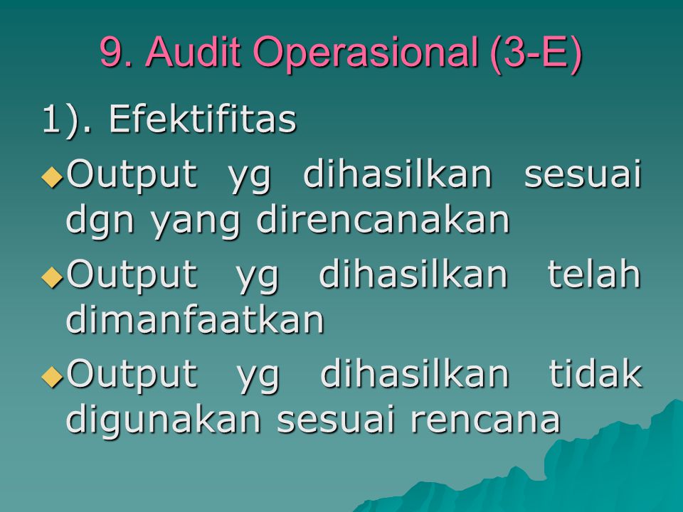 9. Audit Operasional (3-E)
