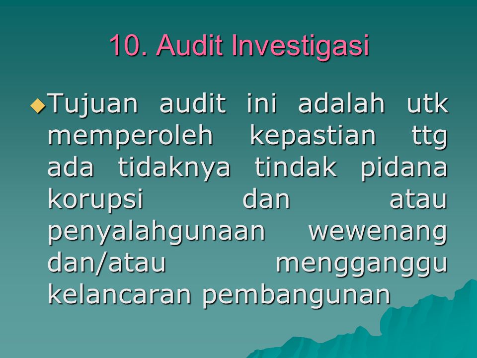 10. Audit Investigasi