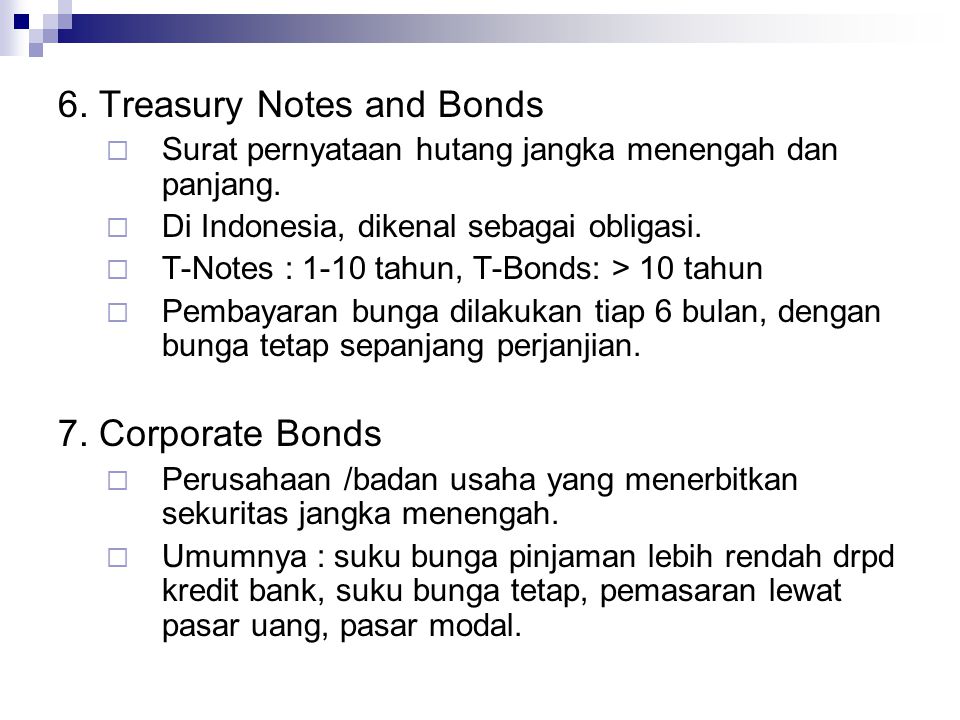 6. Treasury Notes and Bonds