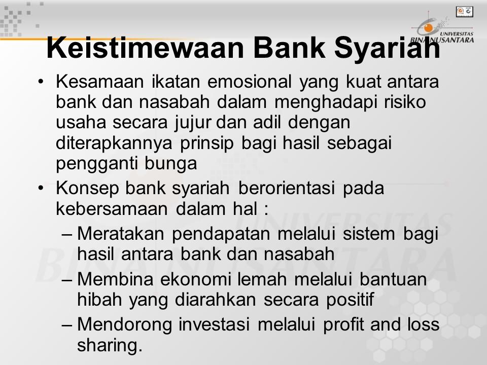 Keistimewaan Bank Syariah