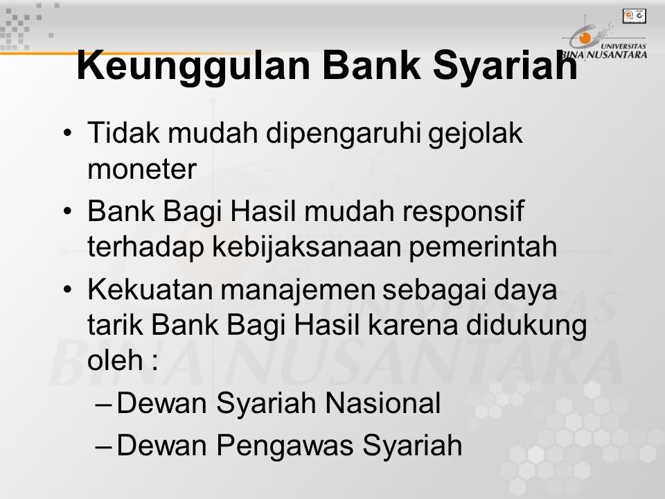 Keunggulan Bank Syariah