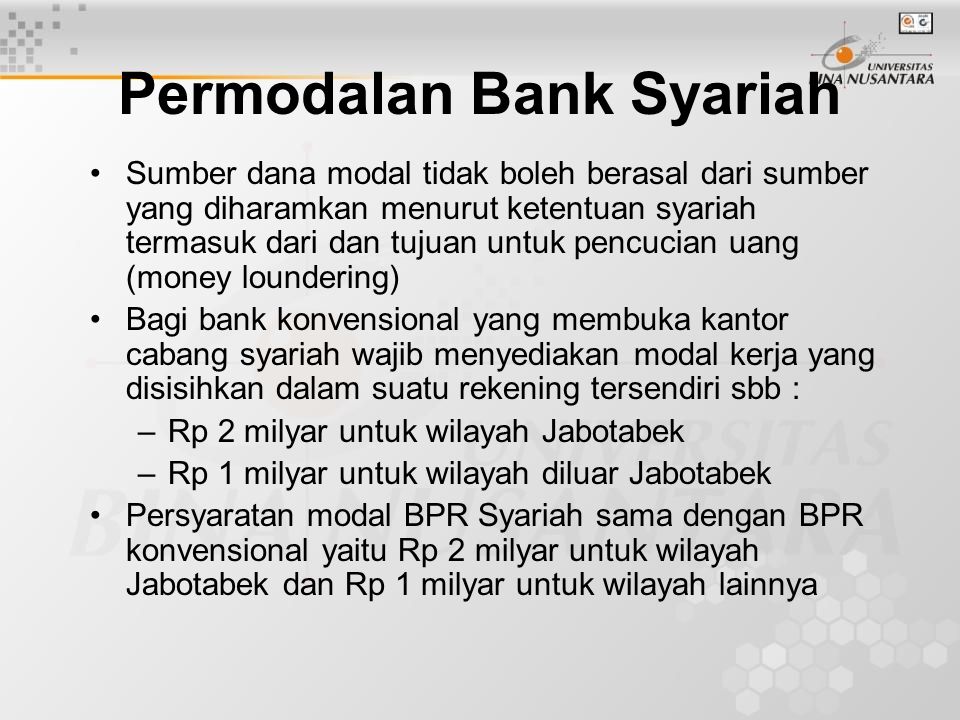 Permodalan Bank Syariah