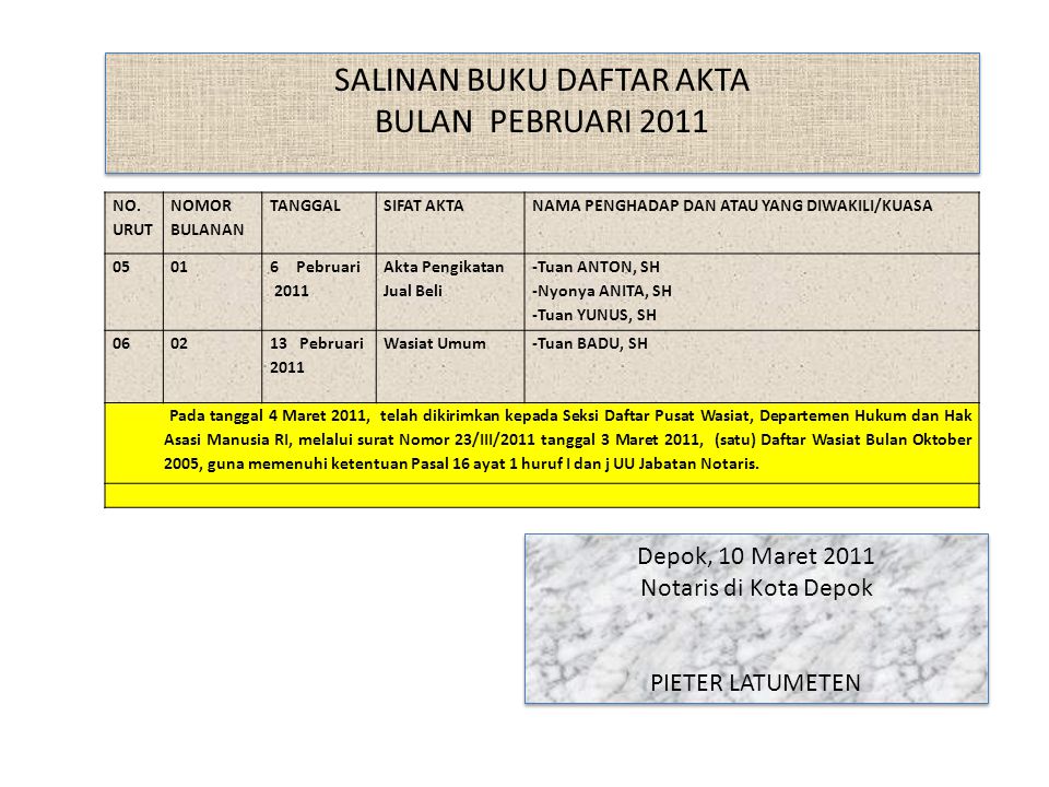 Peraturan Jabatan Notaris Ppt Download