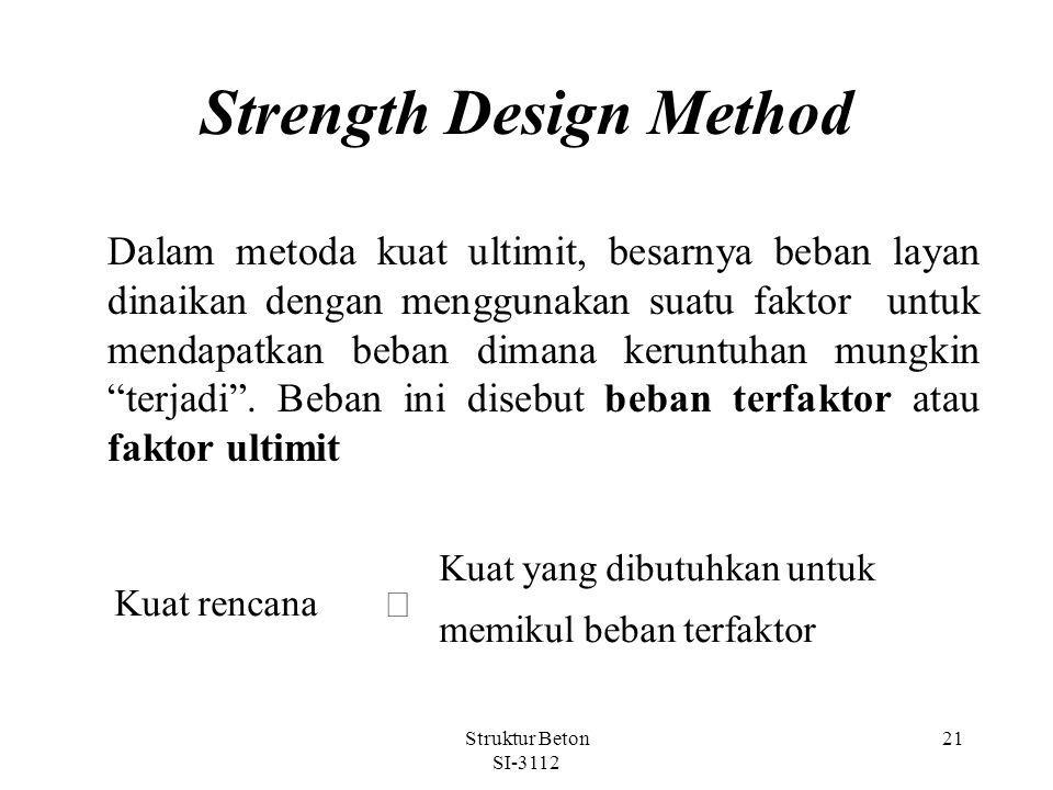 Strength Design Method