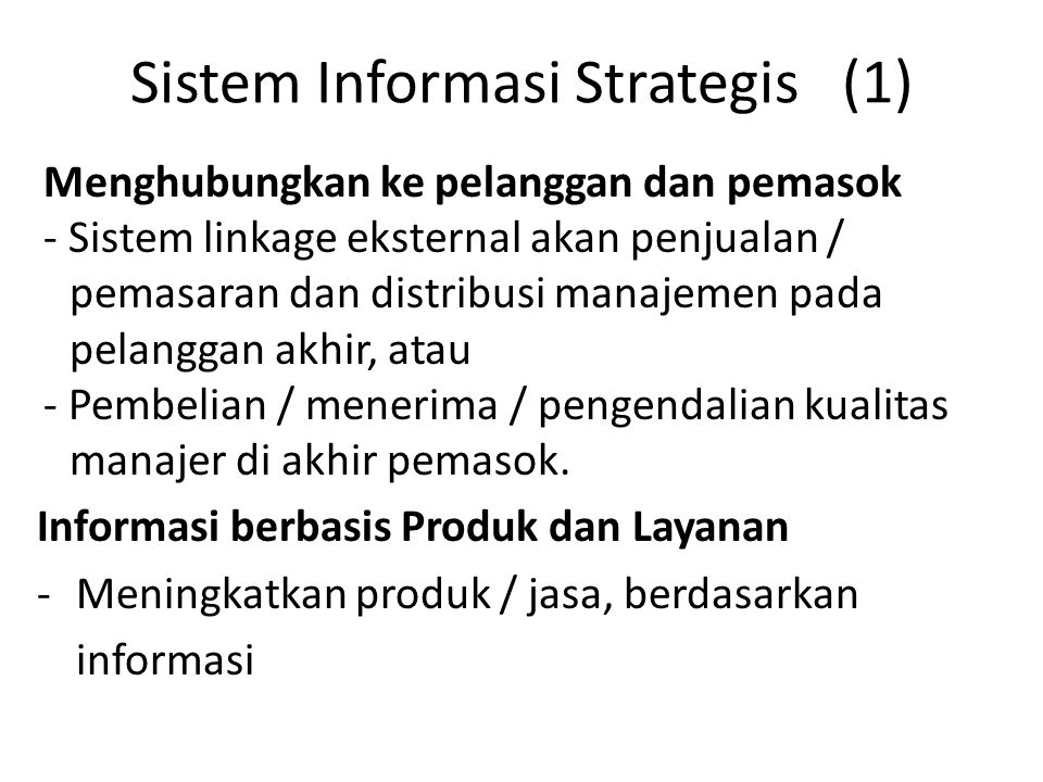Sistem Informasi Strategis (1)