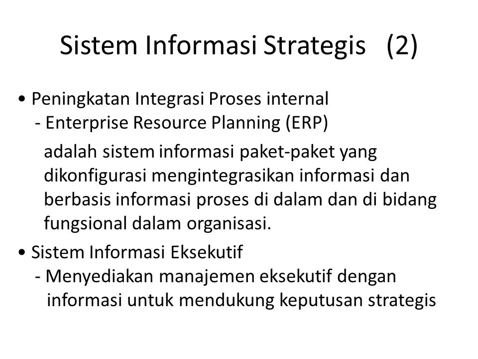 Sistem Informasi Strategis (2)