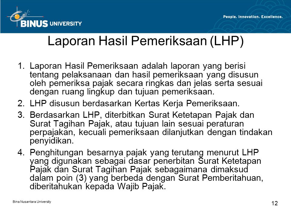 Laporan Hasil Pemeriksaan (LHP)