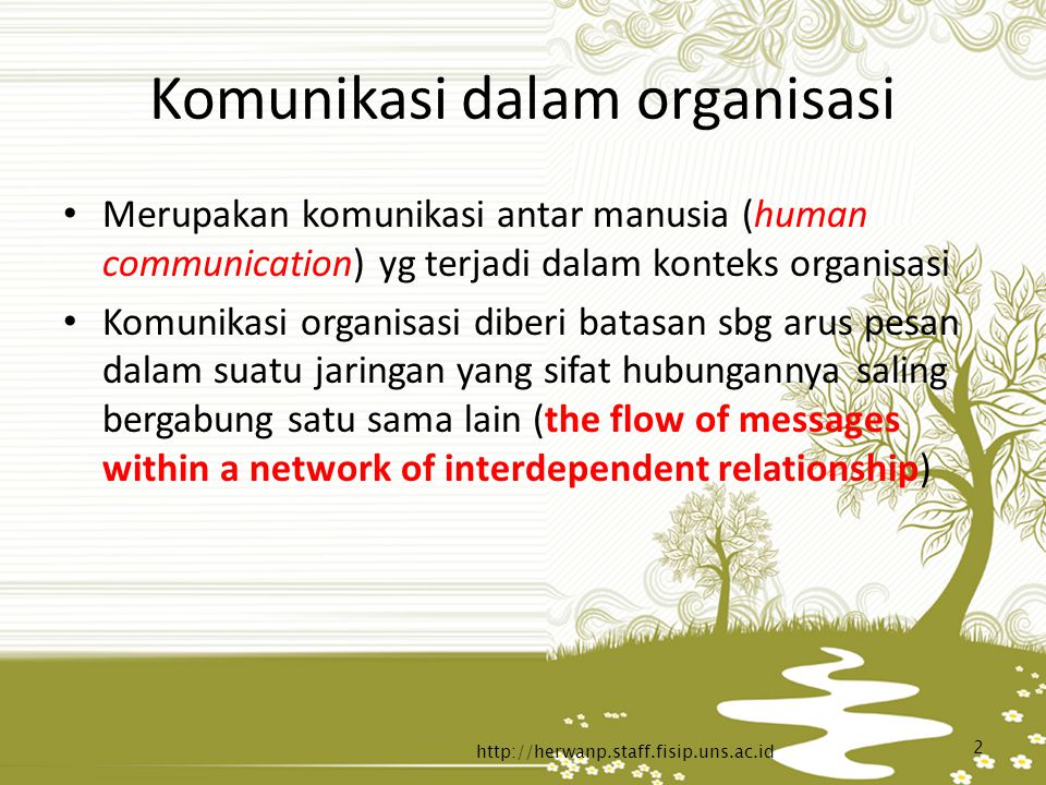 Komunikasi dalam organisasi