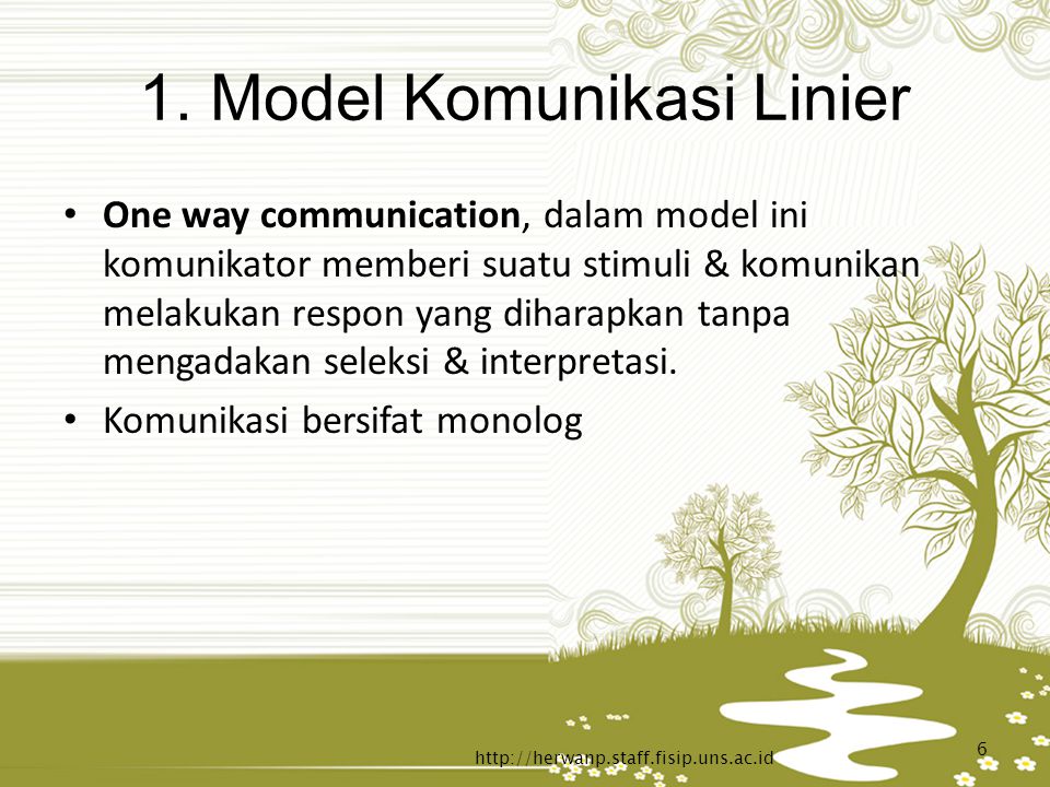 1. Model Komunikasi Linier