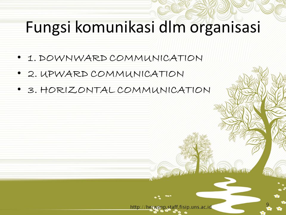Fungsi komunikasi dlm organisasi