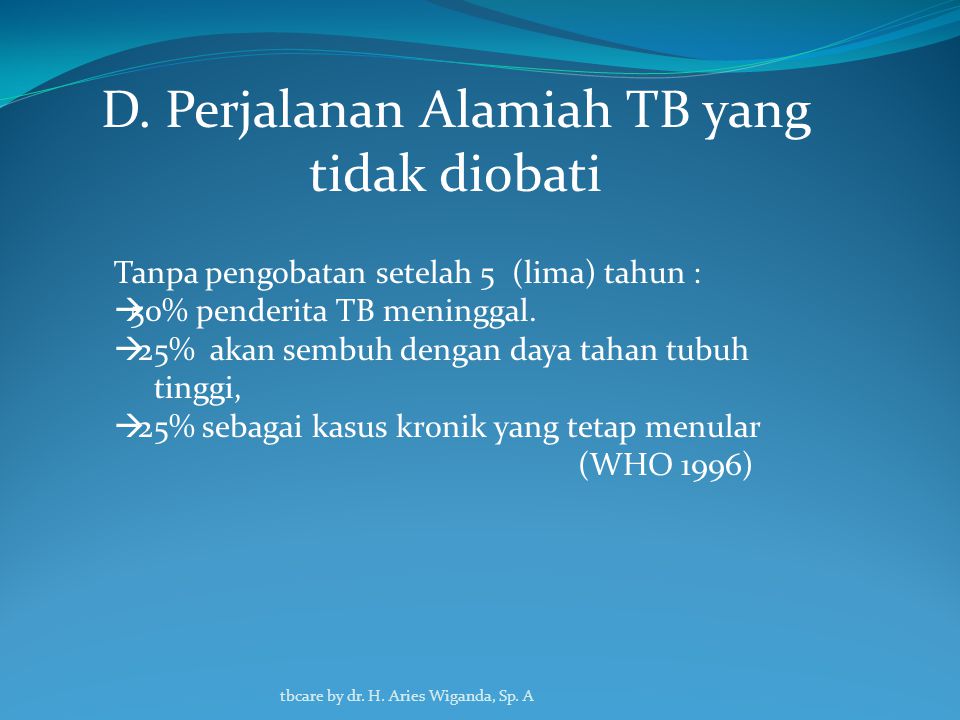 D. Perjalanan Alamiah TB yang tidak diobati
