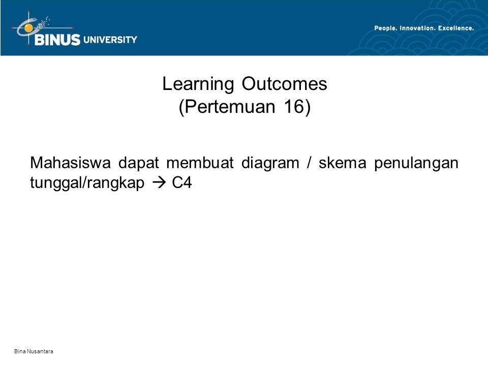 Learning Outcomes (Pertemuan 16)