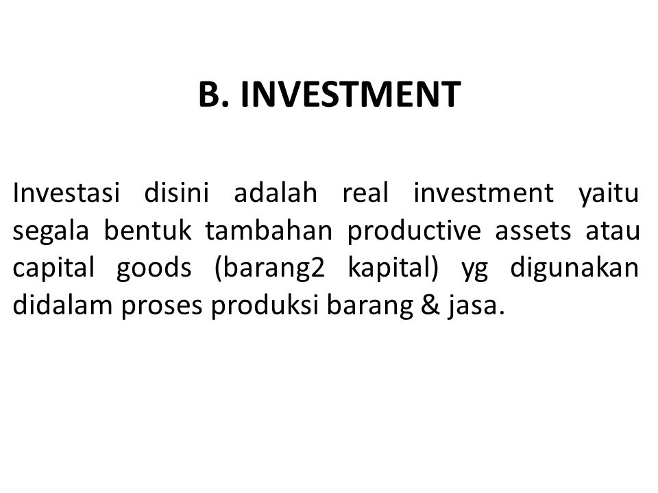 B. INVESTMENT