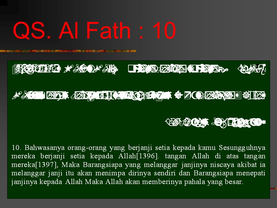 QS. Al Fath : 10