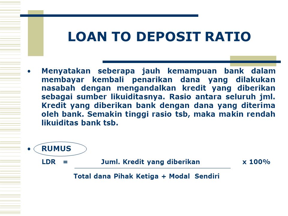 Apa Itu Financing To Deposit Ratio