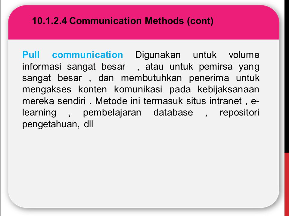 Communication method. Methode communicative. Methods of communication. Communicative method.