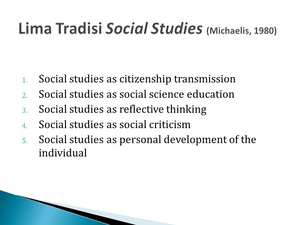Lima Tradisi Social Studies (Michaelis, 1980)