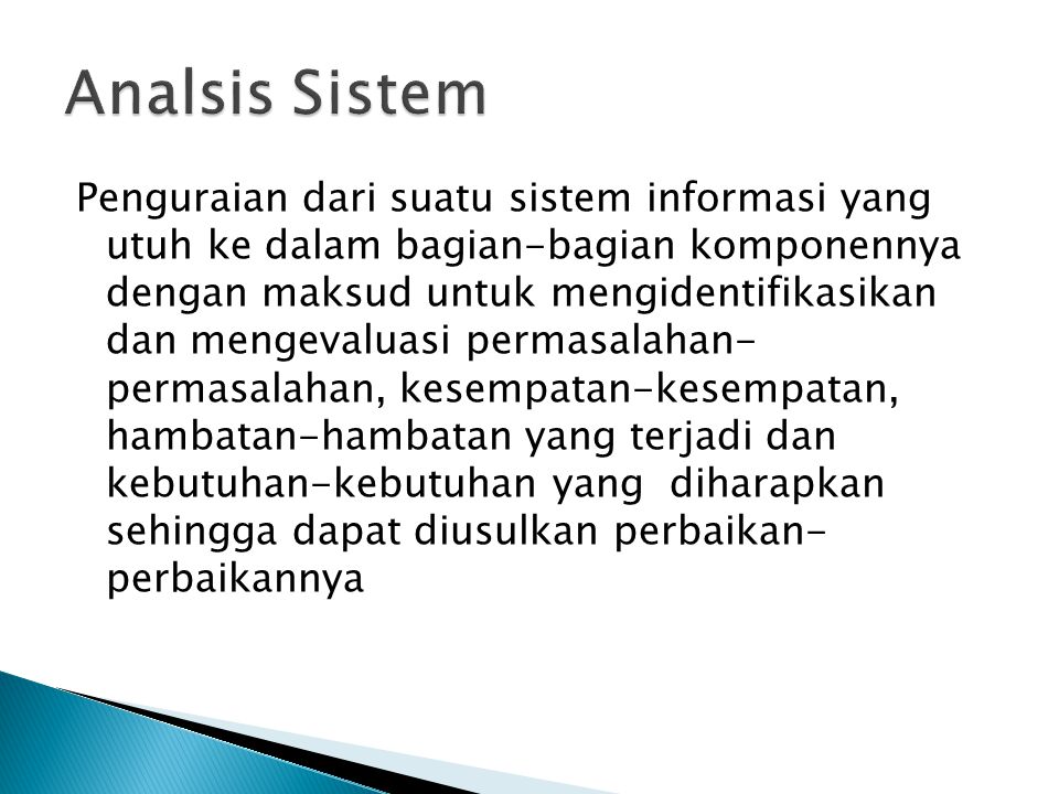 Analsis Sistem