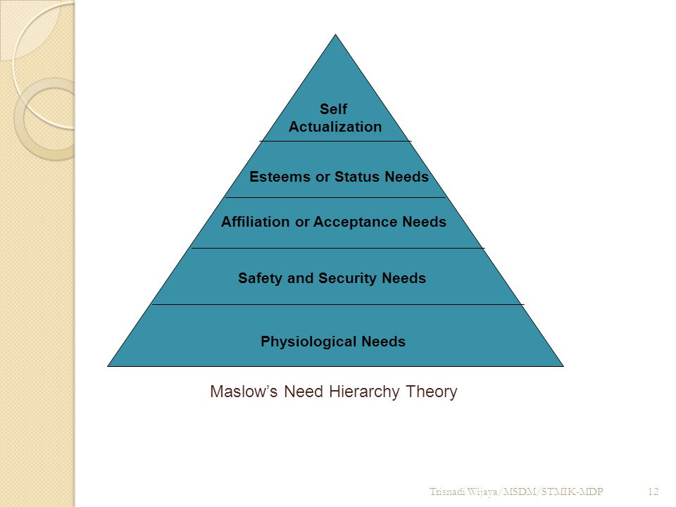 Maslow’s Need Hierarchy Theory