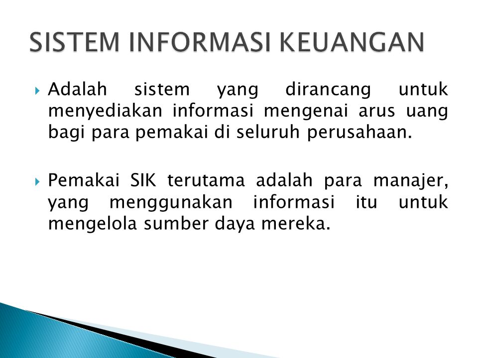 Sistem informasi keuangan