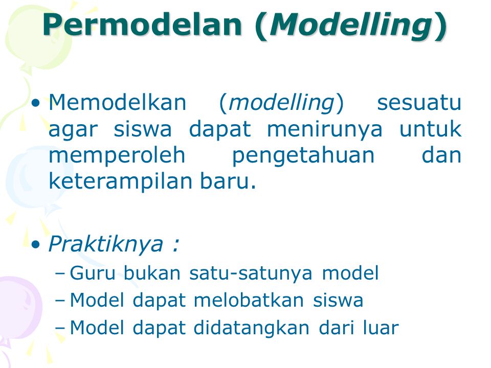 Permodelan (Modelling)