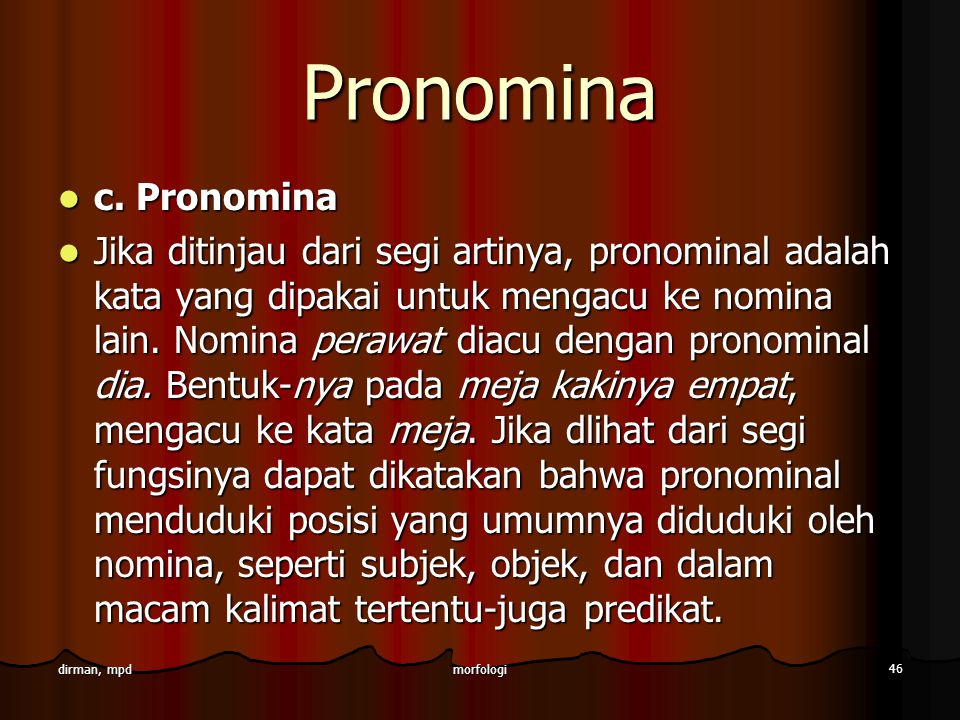 Pronomina c. Pronomina.