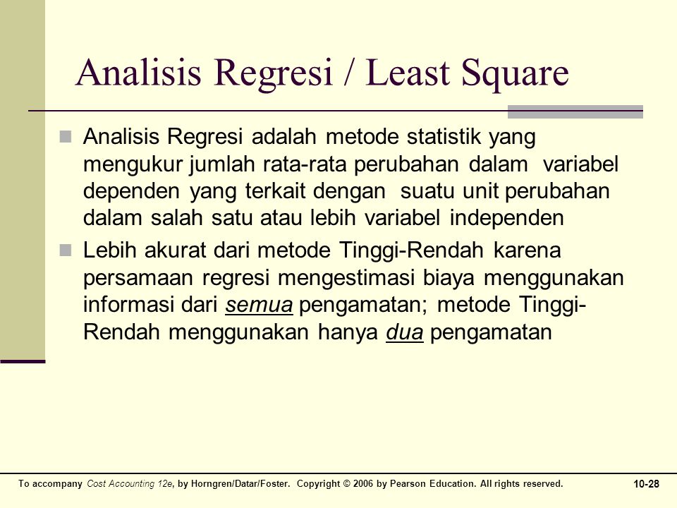Analisis Regresi / Least Square