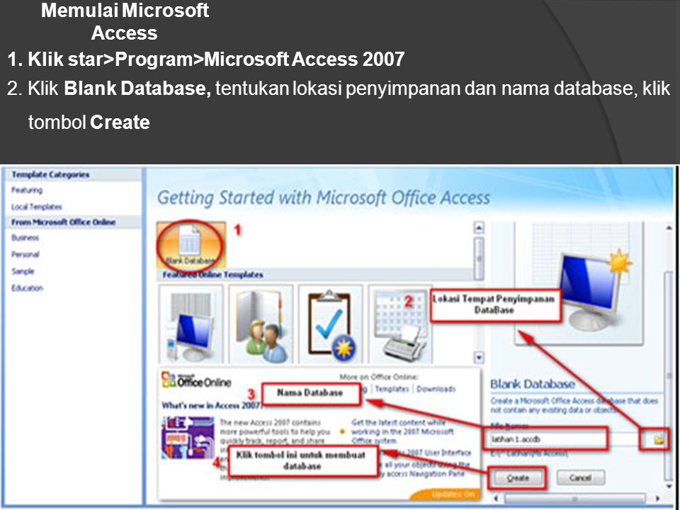 Memulai Microsoft Access