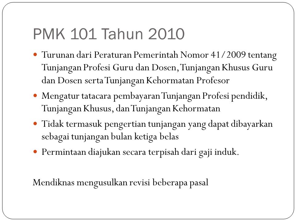 PMK 101 Tahun 2010