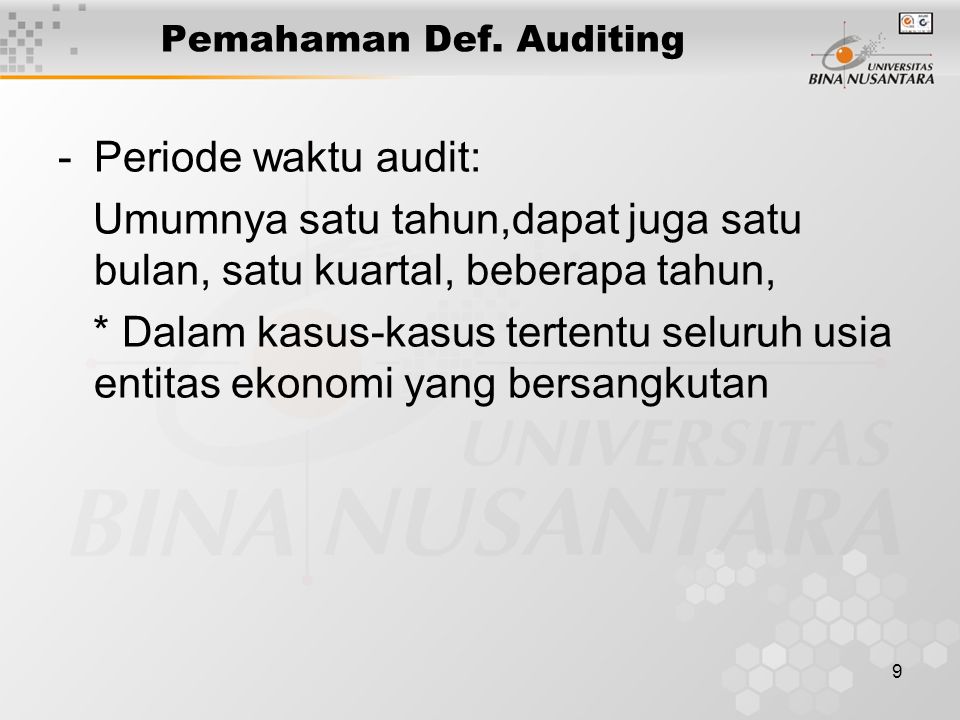 Pemahaman Def. Auditing