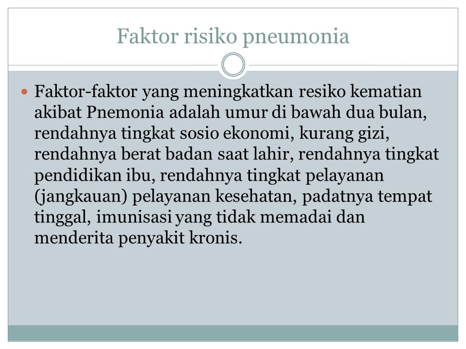 Faktor risiko pneumonia