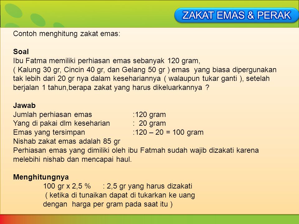 Contoh Soal Zakat Pertanian