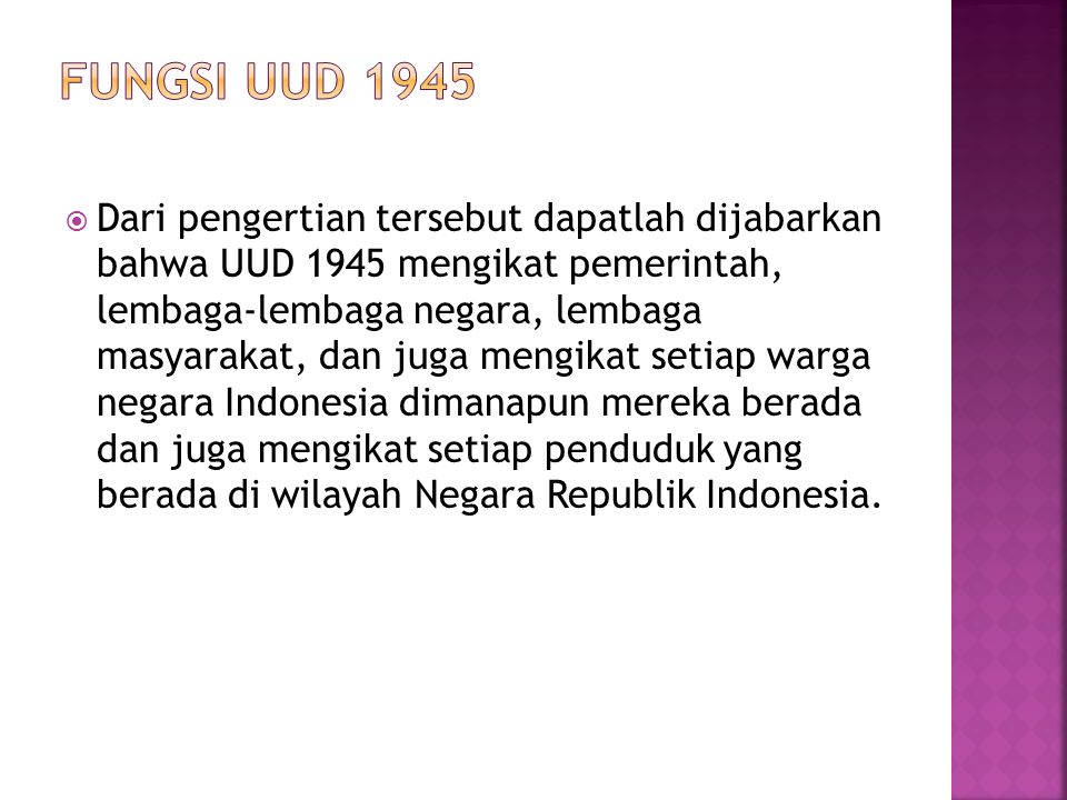 FUNGSI UUD 1945