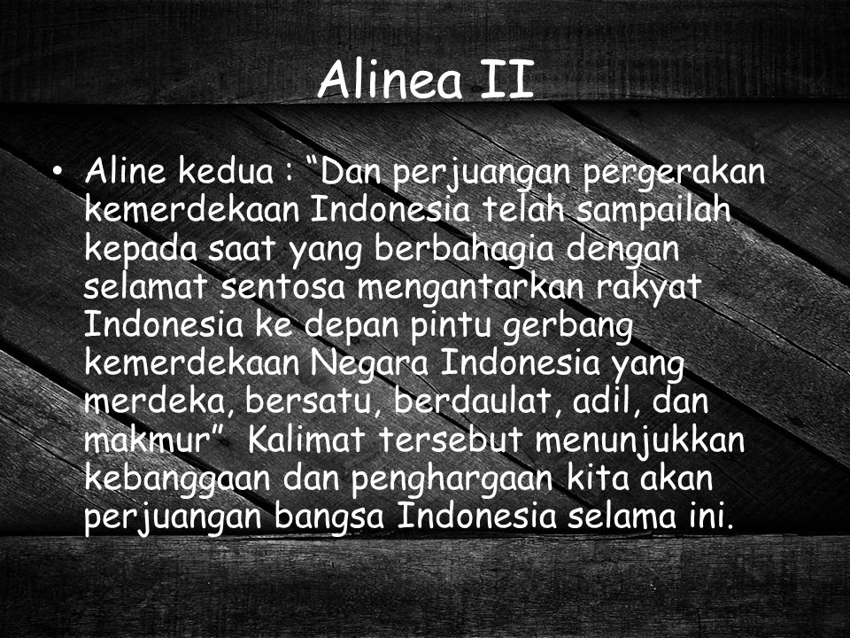 Alinea II