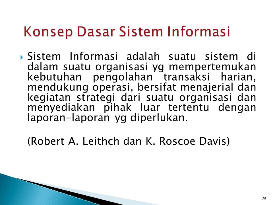Konsep Dasar Sistem Informasi
