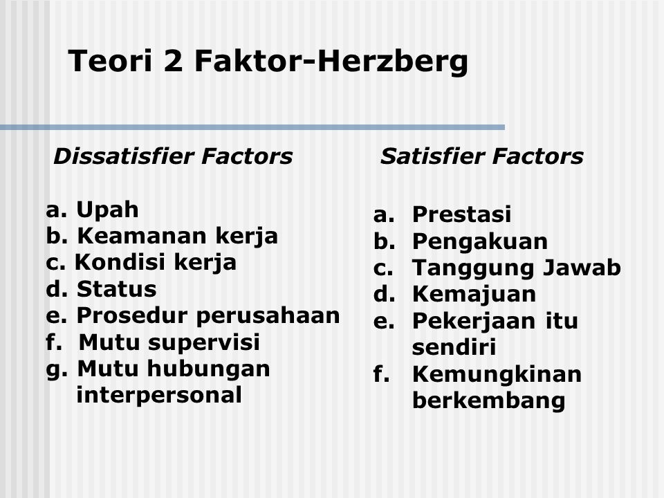 Teori 2 Faktor-Herzberg