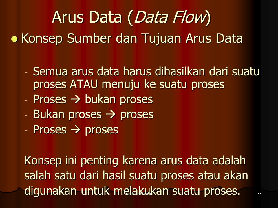 Arus Data (Data Flow) Konsep Sumber dan Tujuan Arus Data