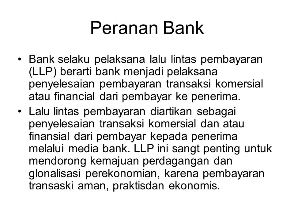 Peranan Bank