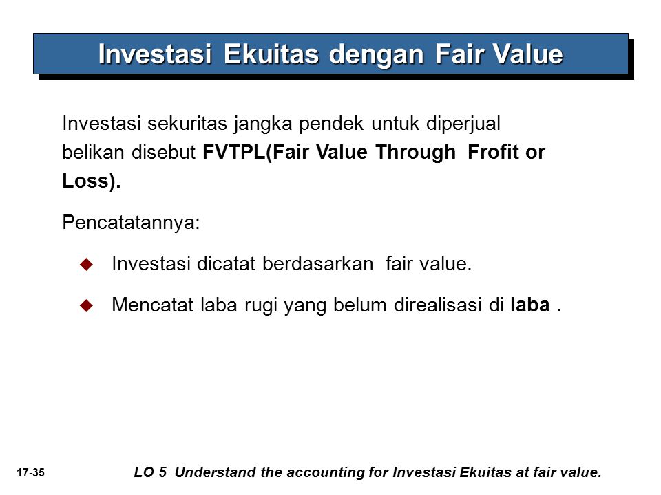 Investasi Ekuitas dengan Fair Value
