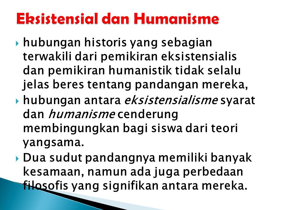 Eksistensial dan Humanisme