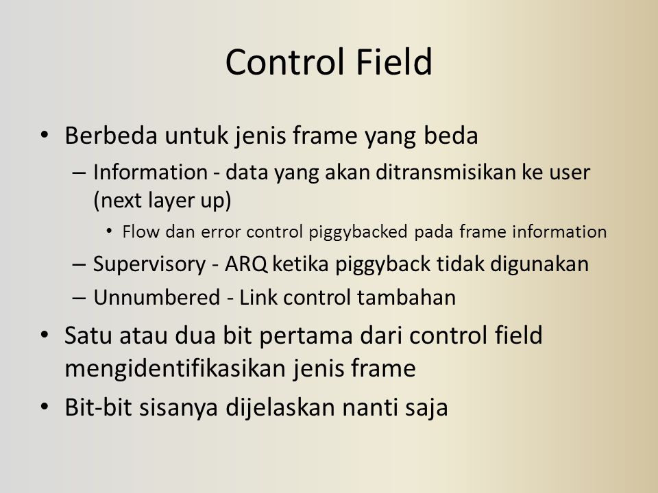 Field controls. Control link.