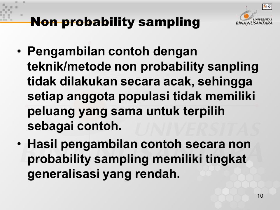 Non probability sampling