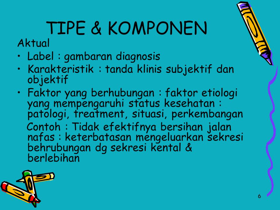 TIPE & KOMPONEN Aktual Label : gambaran diagnosis