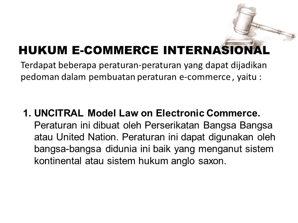 HUKUM E-COMMERCE INTERNASIONAL