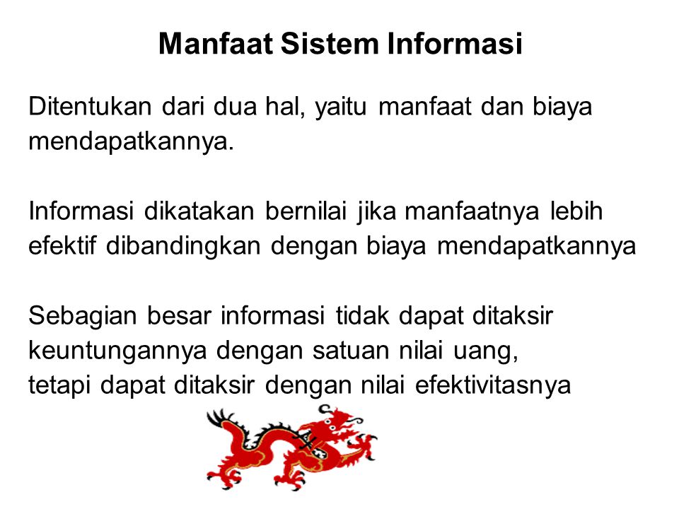 Manfaat Sistem Informasi