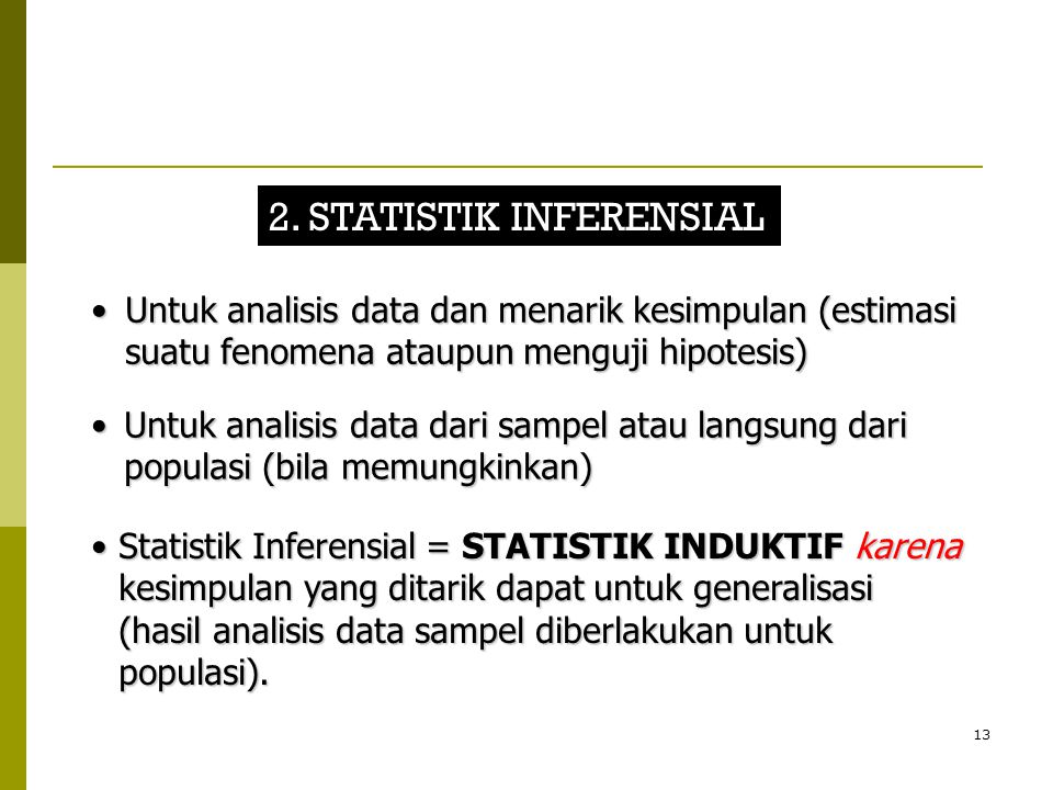 2. STATISTIK INFERENSIAL