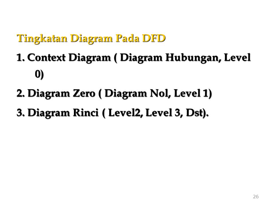 Tingkatan Diagram Pada DFD