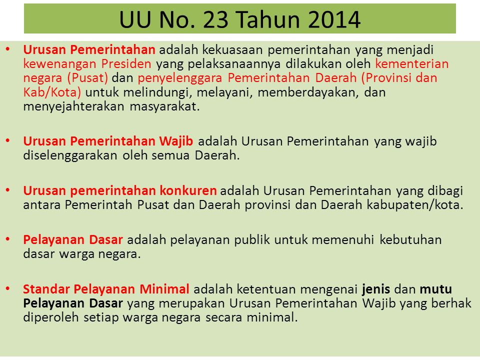 UU No. 23 Tahun 2014
