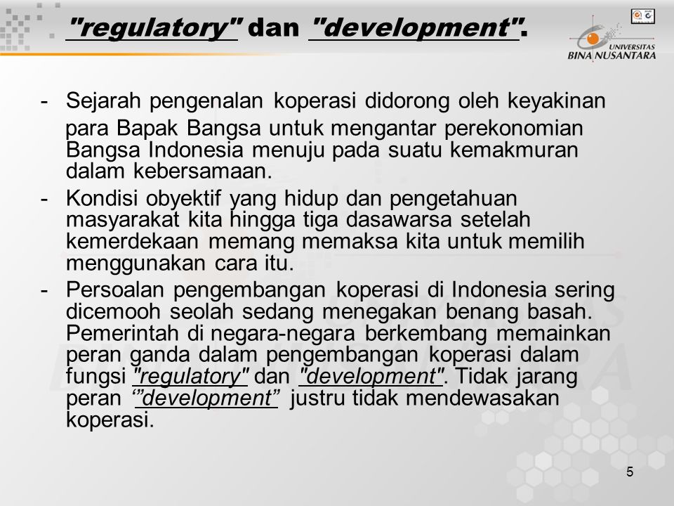 regulatory dan development .