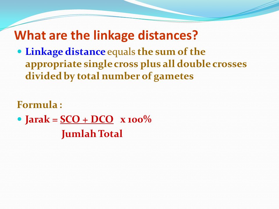 What are the linkage distances
